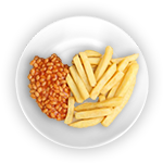 French Fries & Heinz Baked Beans 