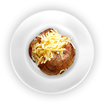 Baked Potato With Cheese & Beans 